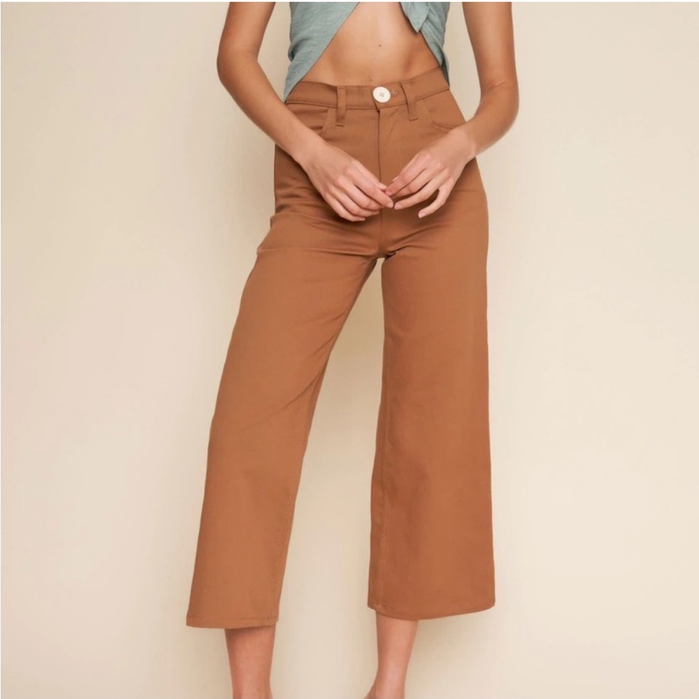 WHIMSY + ROW Flora Pant High Rise
Wide Leg Natural 28